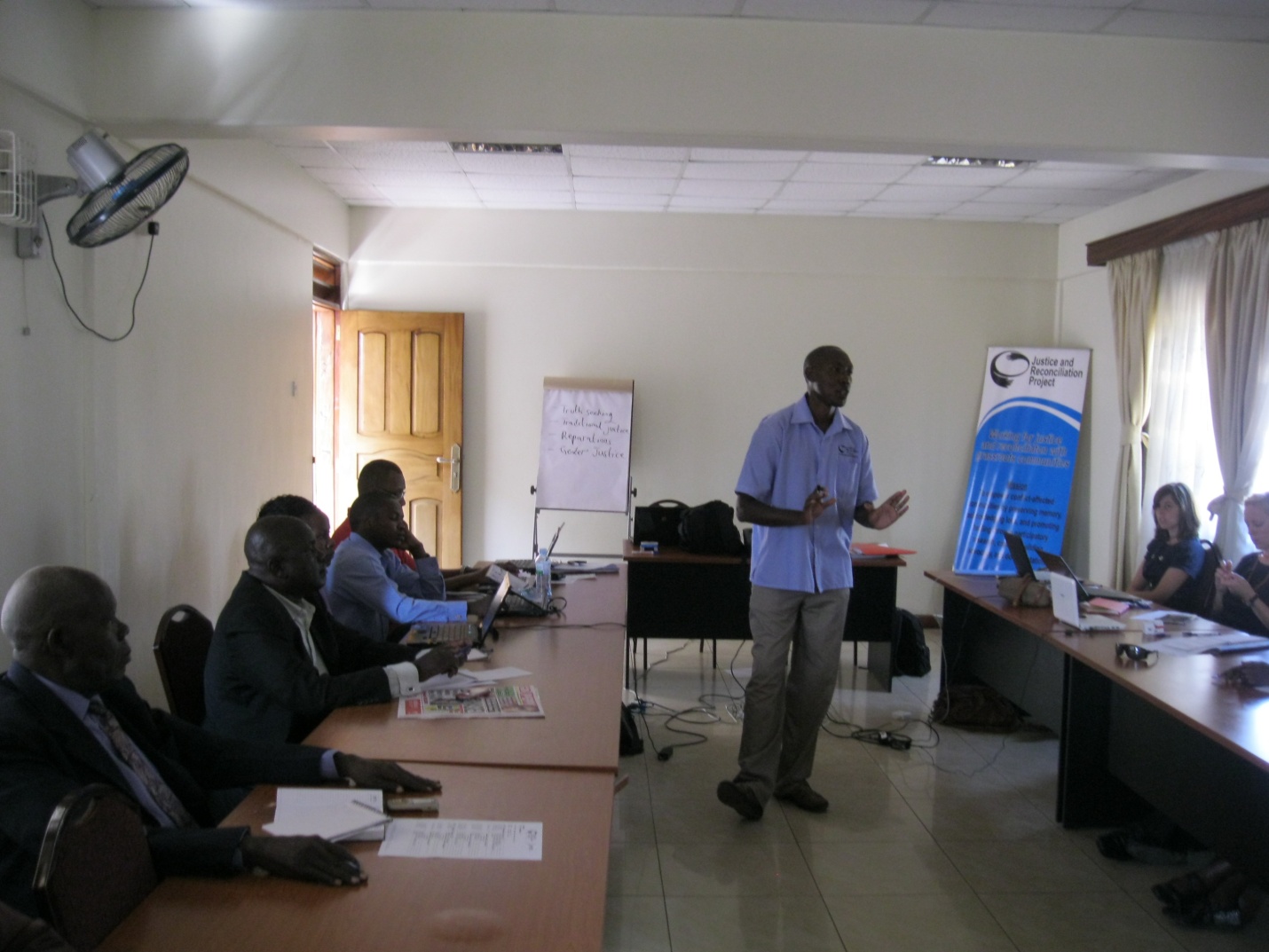 Victims and representatives during a JRP/IJR consultation on TJ policy in Teso