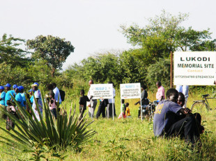 Lukodi village, the site of a 2004 massacre by the LRA for which Dominic Ongwen is accused of leading.