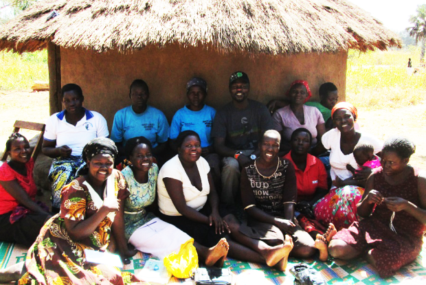Members of Rwot Lakica pose with Jeff Korondo, 7 February 2014 in Gulu