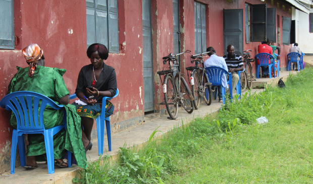 Conducting a survey on regional reconciliation in Lukodi, 17 April 2015. JRP.
